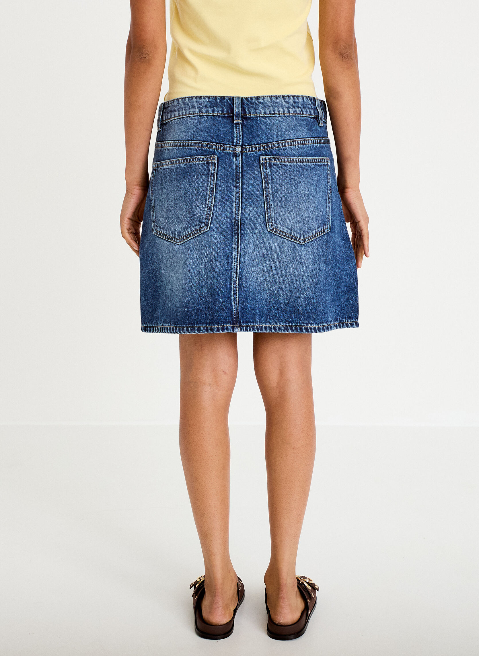Jupes mi-longues JUCARBROD femme bleu Cache Cache Jupes mi-longues JUCARBROD femme bleu Bleu foncé
