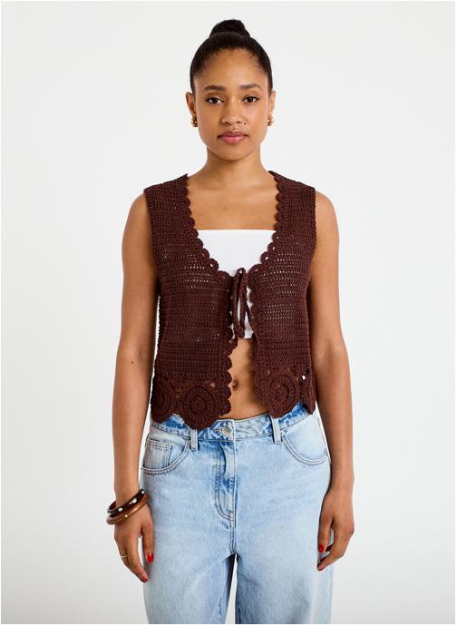 Cache Cache Gilets OASISPATDEB femme marron