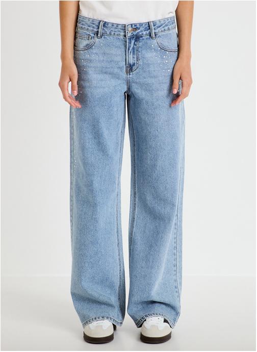 Cache Cache Jeans droit DELBA-STRASS femme bleu