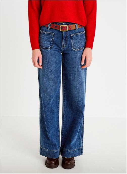 Cache Cache Jeans droit MALNO-FOLK femme bleu