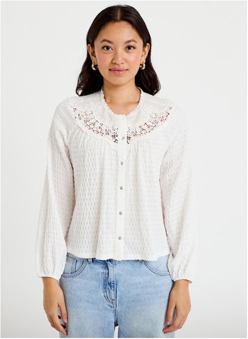 Cache Cache Blouses LBLOUNOMA femme blanc