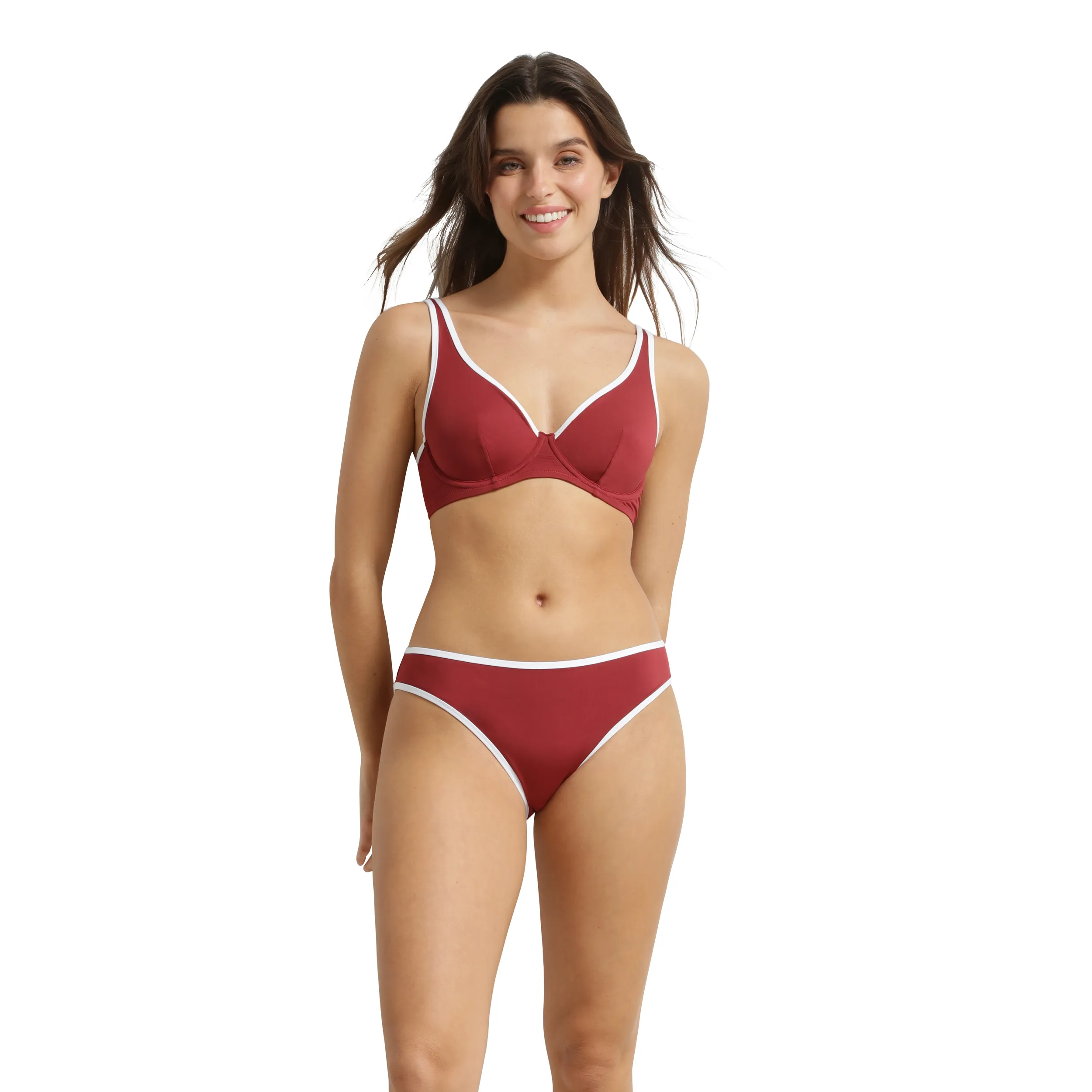 Hauts de maillot balconnet D0DU5C1 femme bordeaux Dim Hauts de maillot balconnet D0DU5C1 femme bordeaux Bordeaux