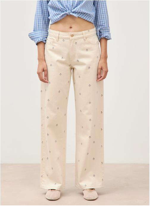 Bonobo Jeans droit LISBOA-BROD femme beige