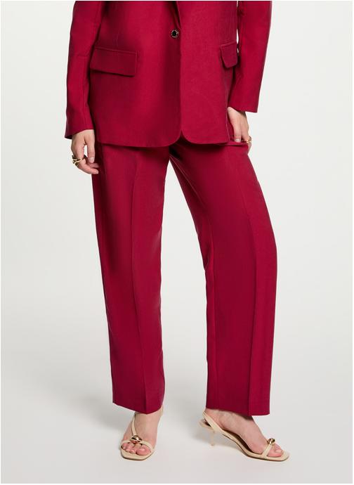 Morgan Pantalons droit 262-PTEX.F femme bordeaux