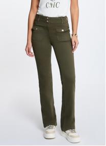 Pantalons droit 262-POLEME femme marron
