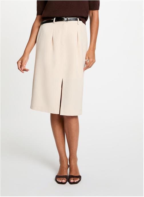 Morgan Jupes mi-longues 261-JPLAIN femme beige
