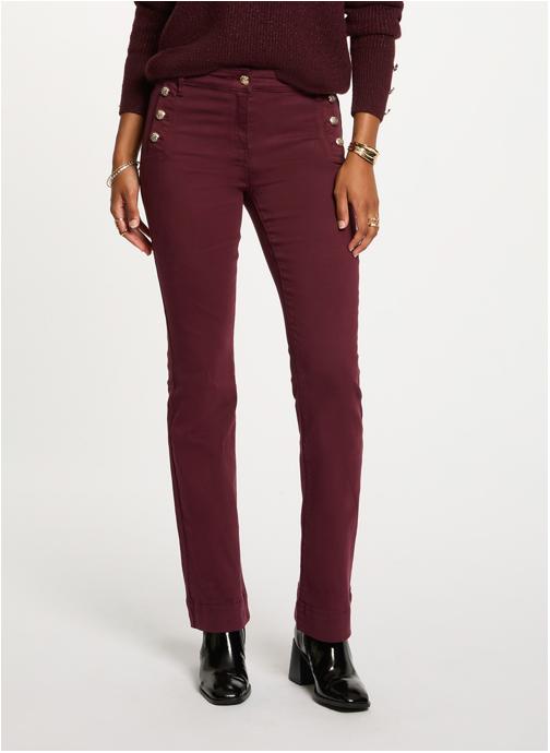 Morgan Pantalons droit 252-PLUMI femme violet