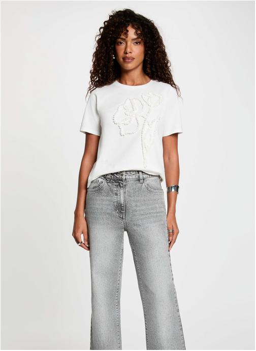 Morgan Tee-shirts 262-DOUBLE femme blanc