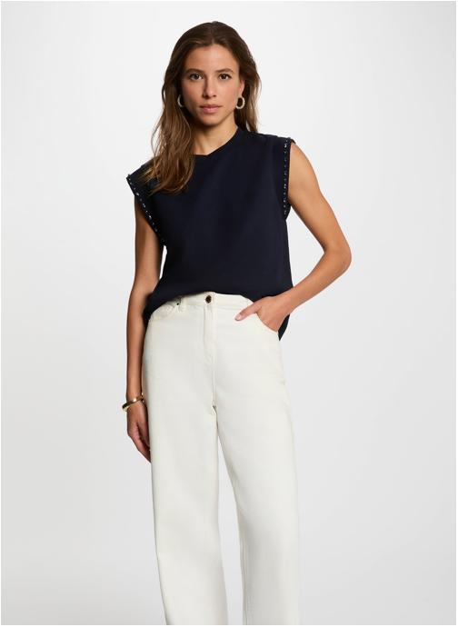 Morgan Tee-shirts 262-DSTRASS femme bleu