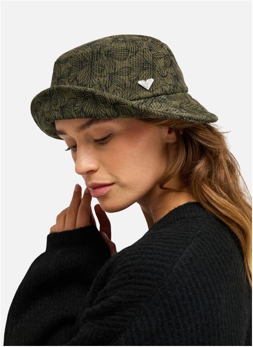 Roxy Chapeaux Bloom Rider Cord Printed femme vert