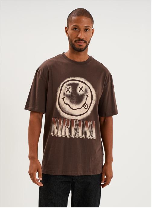 Nirvana Tee-shirts SHL_HORACE_NIRVANA homme marron