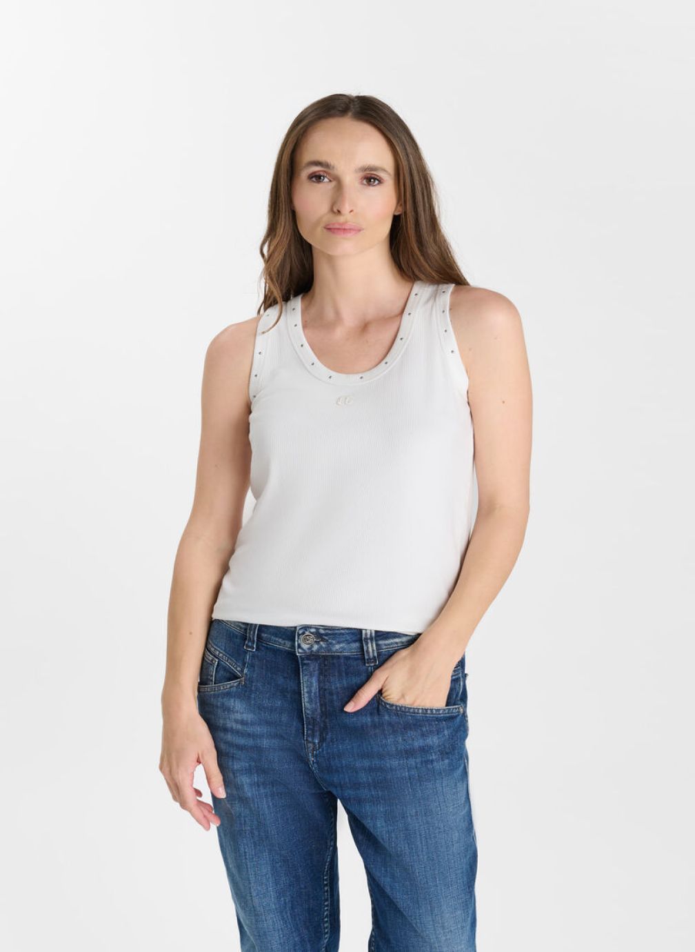 Débardeurs Debardeur DREKO White femme blanc Le temps des cerises Débardeurs Debardeur DREKO White femme blanc Blanc