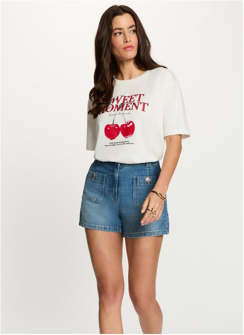 Morgan Tee-shirts 262-DPAL femme blanc