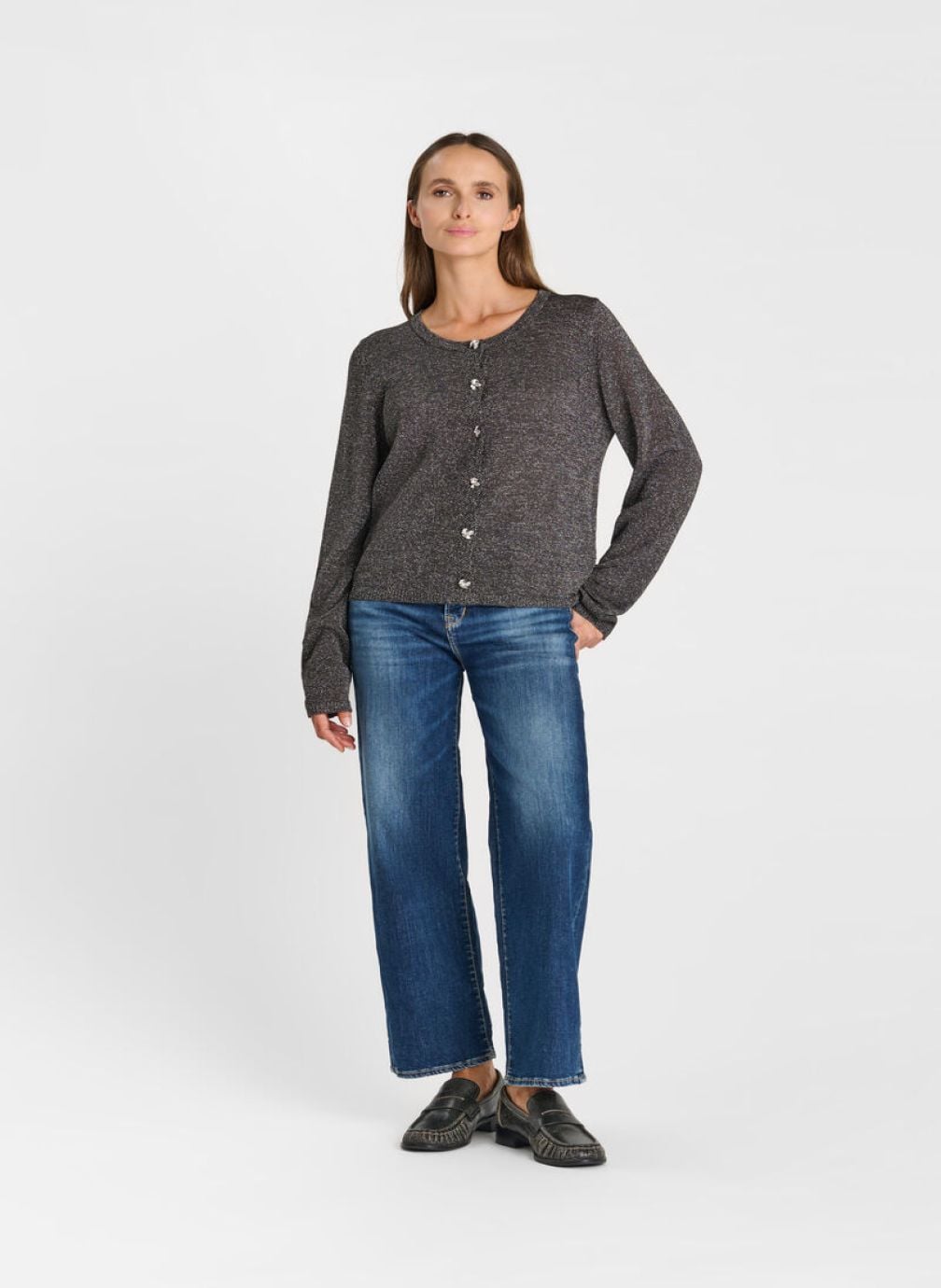 Gilets Cardigan SOAN Grey femme gris Le temps des cerises Gilets Cardigan SOAN Grey femme gris Gris