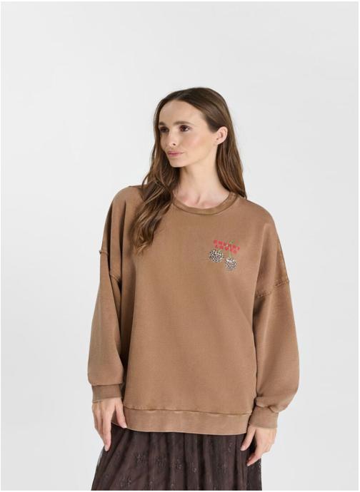 Le temps des cerises Sweats à capuche Sweat-Shirt MERY Brown femme marron