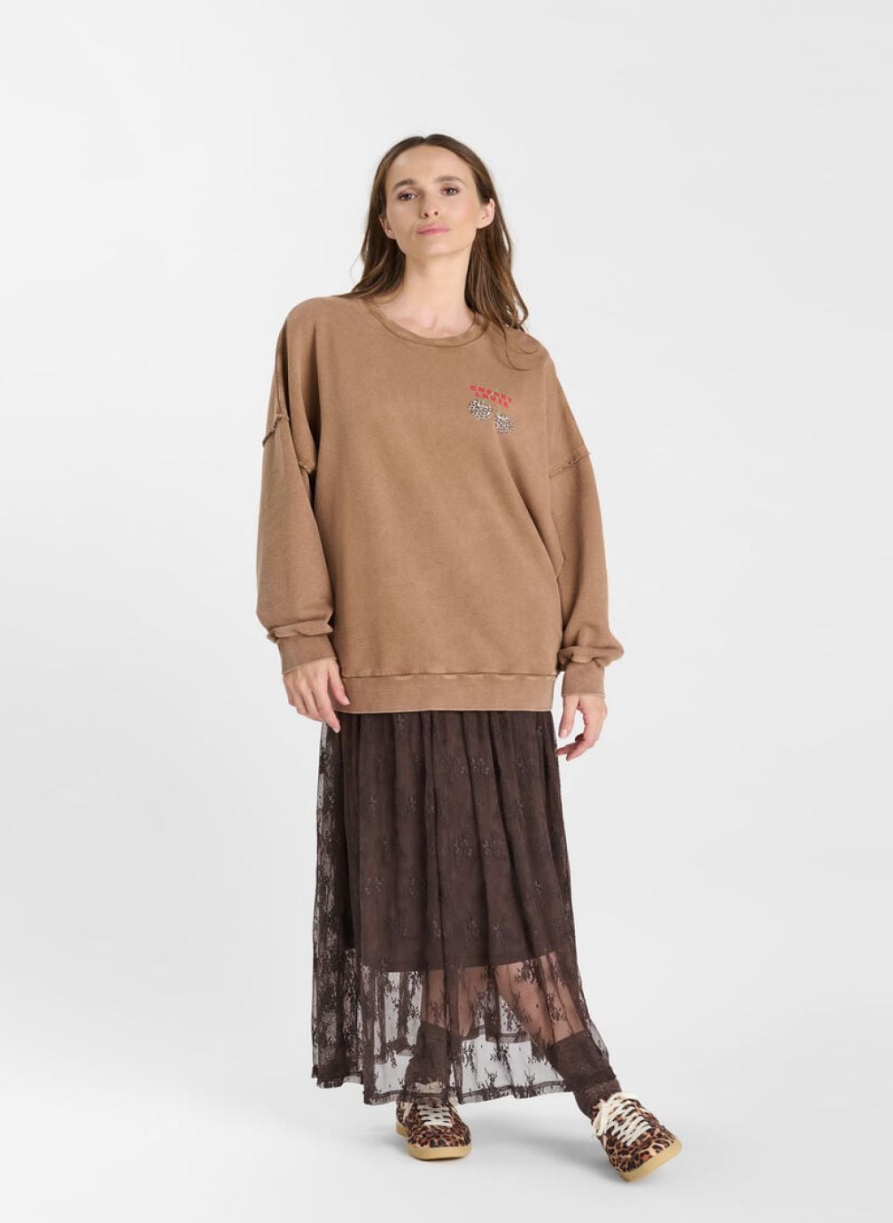 Sweats à capuche Sweat-Shirt MERY Brown femme marron Le temps des cerises Sweats à capuche Sweat-Shirt MERY Brown femme marron Marron