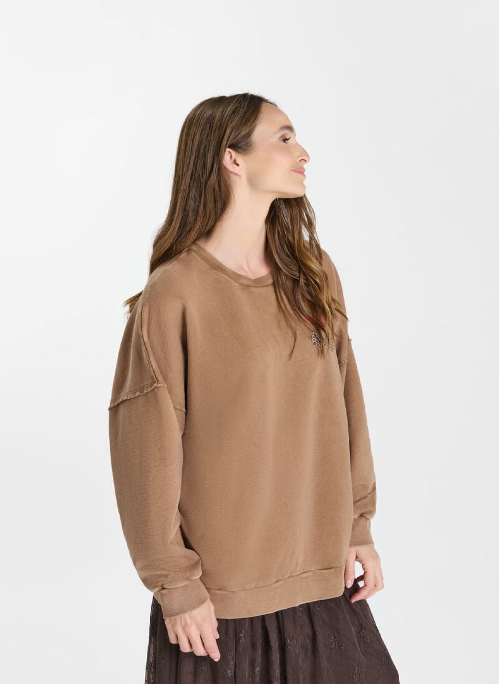 Sweats à capuche Sweat-Shirt MERY Brown femme marron Le temps des cerises Sweats à capuche Sweat-Shirt MERY Brown femme marron Marron