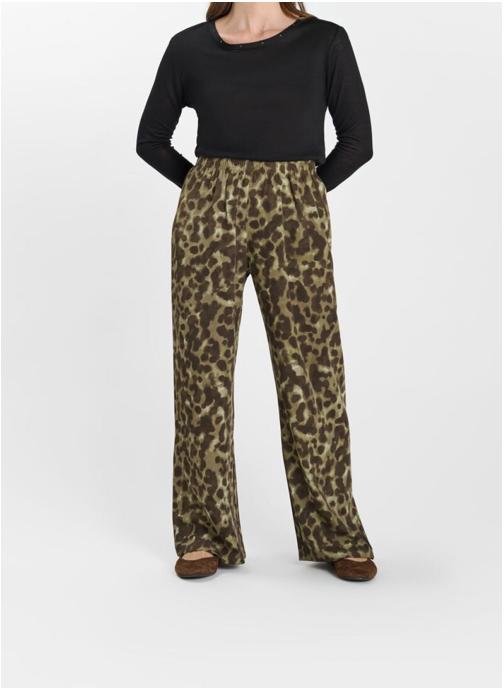 Le temps des cerises Pantalons droit Pantalon droite LARIA Khaki femme vert