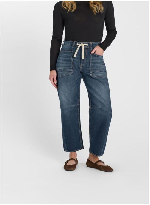 Le temps des cerises Jeans droit Jeans loose Blue femme bleu