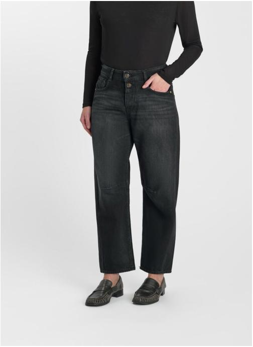 Le temps des cerises Jeans droit Jeans loose Black femme noir