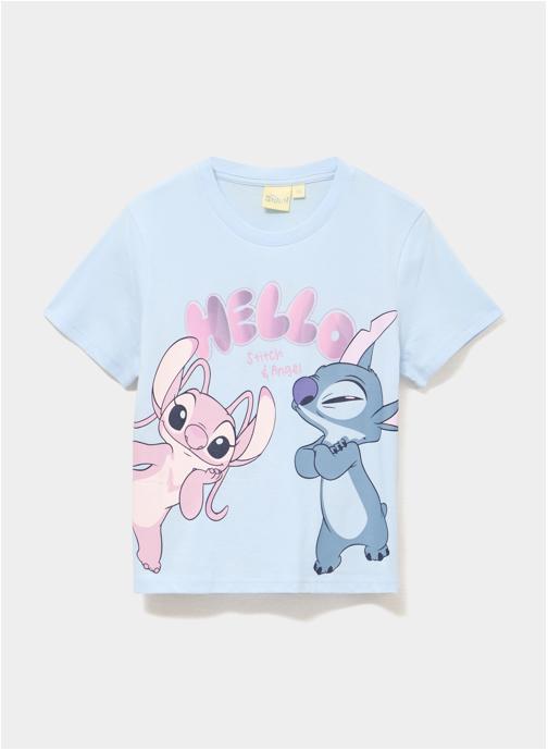 Stitch Tee-shirts SUN_ROMANE_STITCH fille bleu