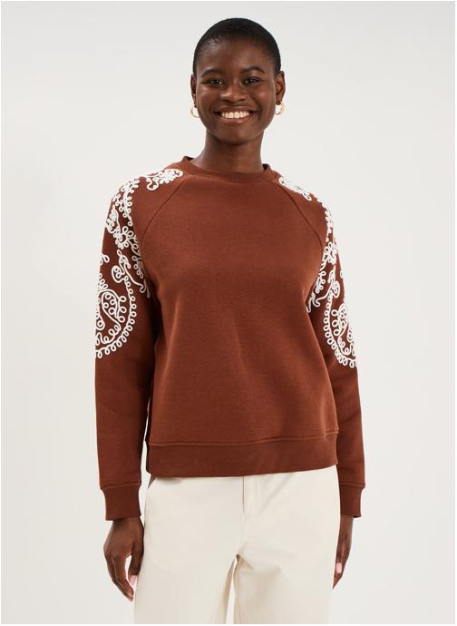CREEKS Sweats à capuche CRE3_SBROD femme marron