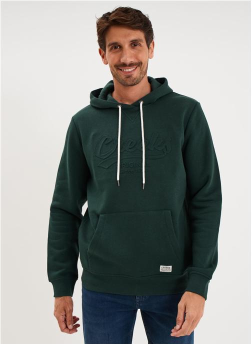CREEKS Sweats à capuche CRE1SIMON_GREEN homme vert