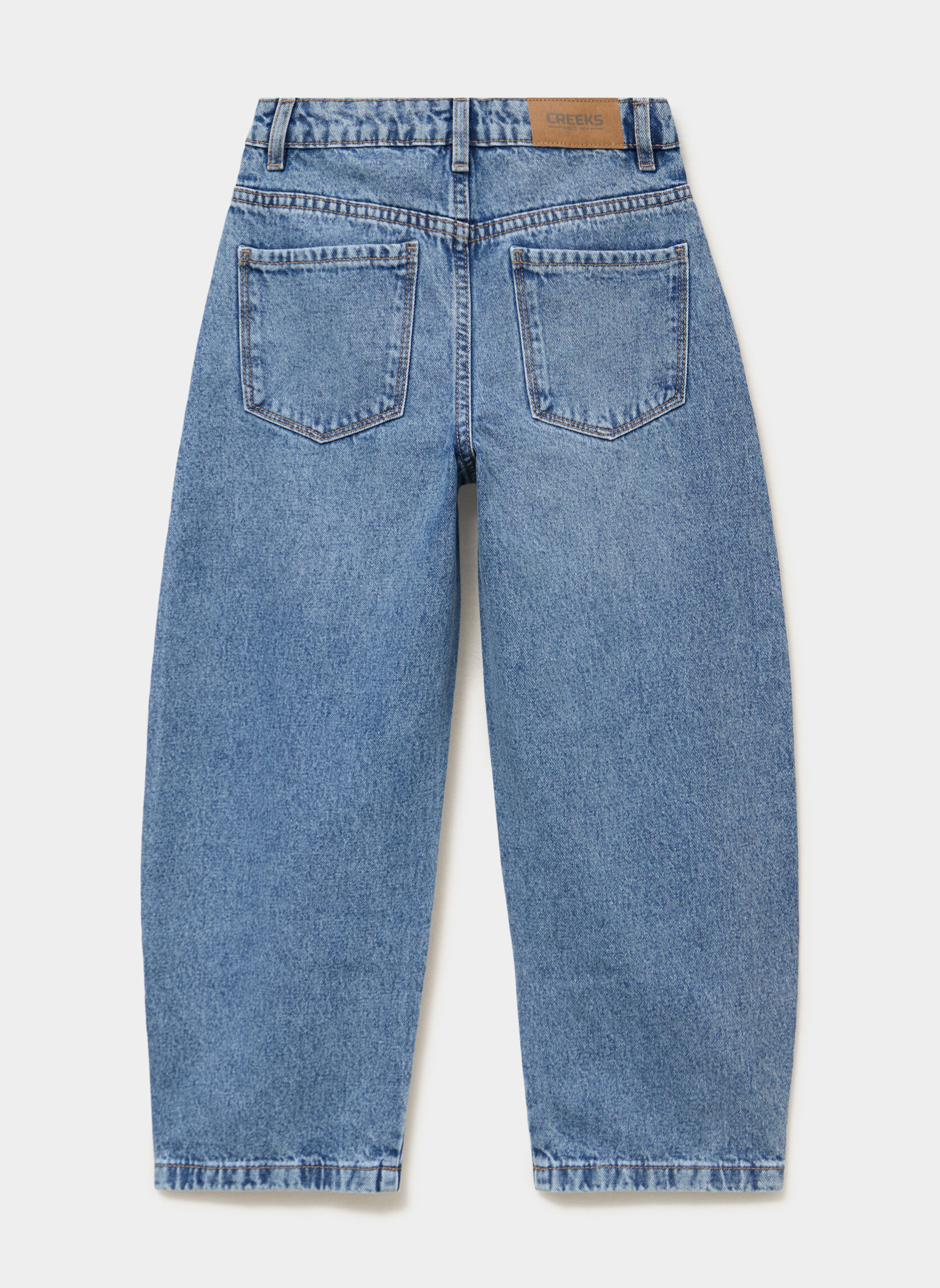 Jeans droits CRE4_DBARREL fille bleu CREEKS Jeans droits CRE4_DBARREL fille bleu Bleu denim