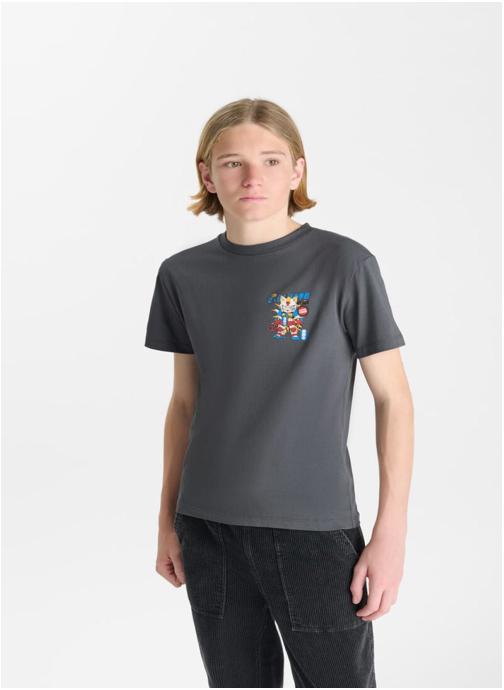 Le temps des cerises Tee-shirts Tee-Shirt TEGABO Black garçon noir