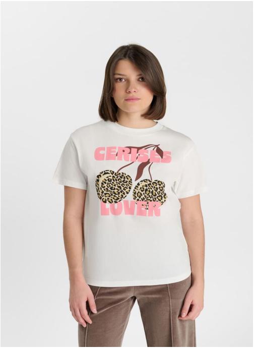 Le temps des cerises Tee-shirts Tee-Shirt SPIKYGI White fille blanc