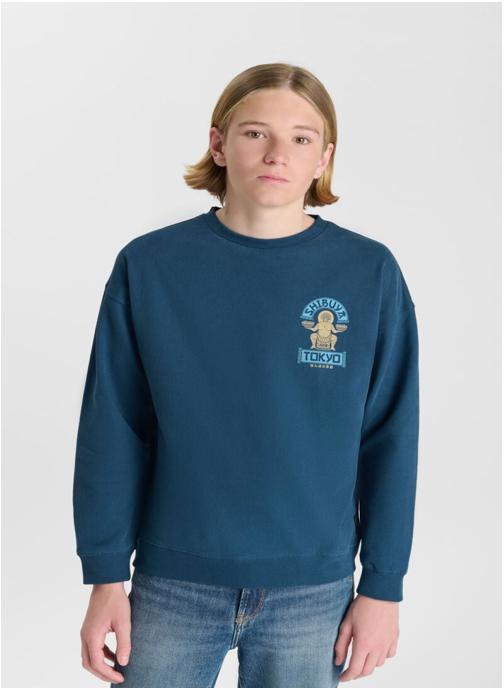Le temps des cerises Sweats à capuche Sweat-Shirt ADDABO Blue garçon bleu