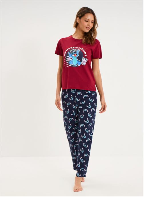 Stitch Combinaisons SUNPYJL_STITCHCAFFEINE femme bordeaux