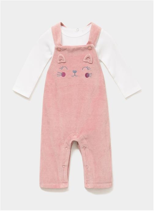 KIMBALOO Ensembles KIM2_SALOPETTE_VEL_CHAT fille rose