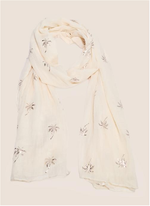 Bréal Foulards FISILKPALM femme beige