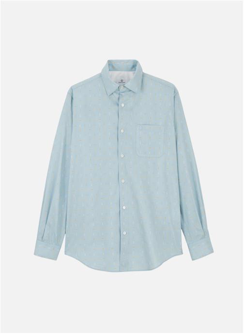 Serge Blanco Chemises Chemise ML homme bleu