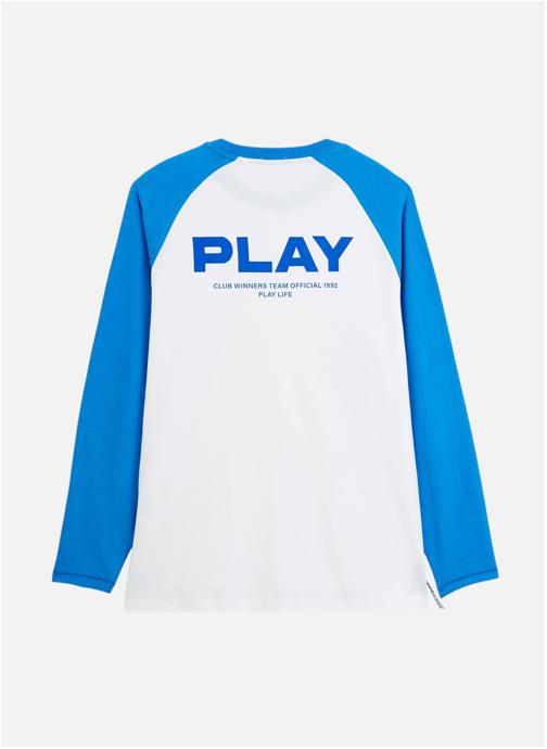 Serge Blanco Tee-shirts Raglan homme blanc