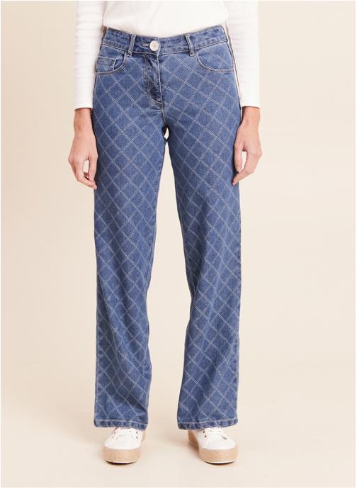 Bréal Jeans droit PEMATEL femme bleu