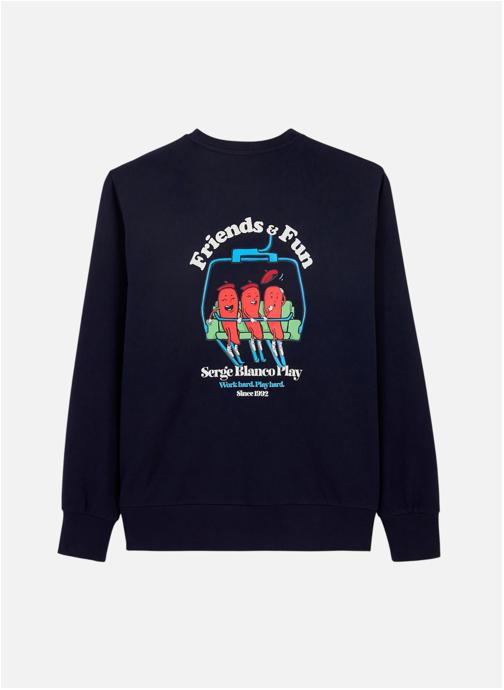 Serge Blanco Sweats à capuche Friends & Fun homme bleu