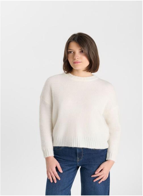 Le temps des cerises Pulls Pull MORYGI White fille blanc