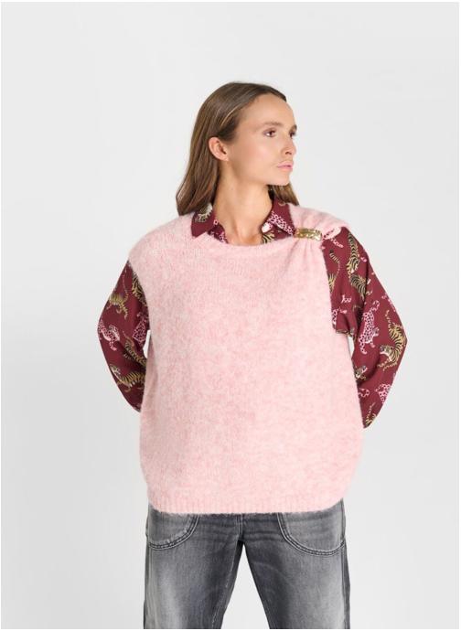 Le temps des cerises Pulls Pull KESTREL Pink femme rose