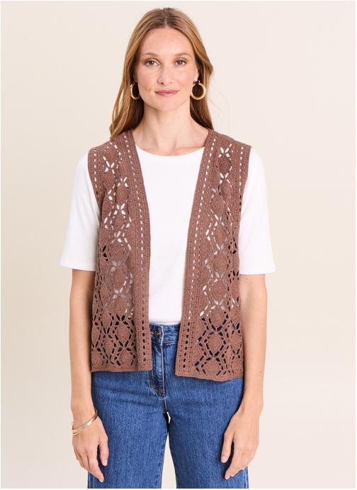 Bréal Gilets MIGISOUL femme marron