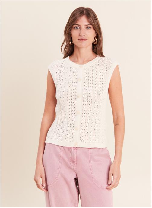 Bréal Gilets MIGILINO femme blanc