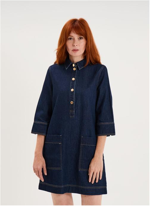 Naf Naf Robes NAF3_ROSE femme bleu