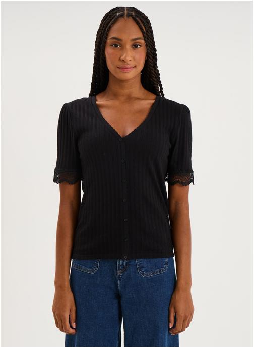 Naf Naf Tee-shirts NAF3_TALOULA femme noir