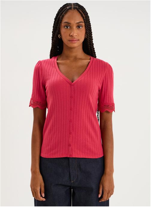 Naf Naf Tee-shirts NAF3_TALOULA femme rose
