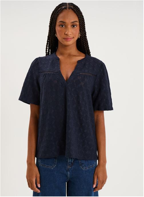 Naf Naf Tee-shirts NAF3_TIFFANY femme bleu