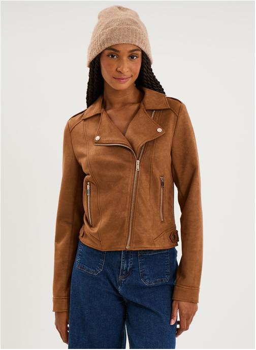 Naf Naf Vestes NAF3_VIOLETTE femme marron
