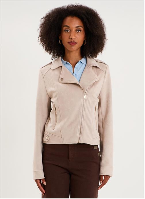 Naf Naf Vestes NAF3_VIOLETTE femme beige