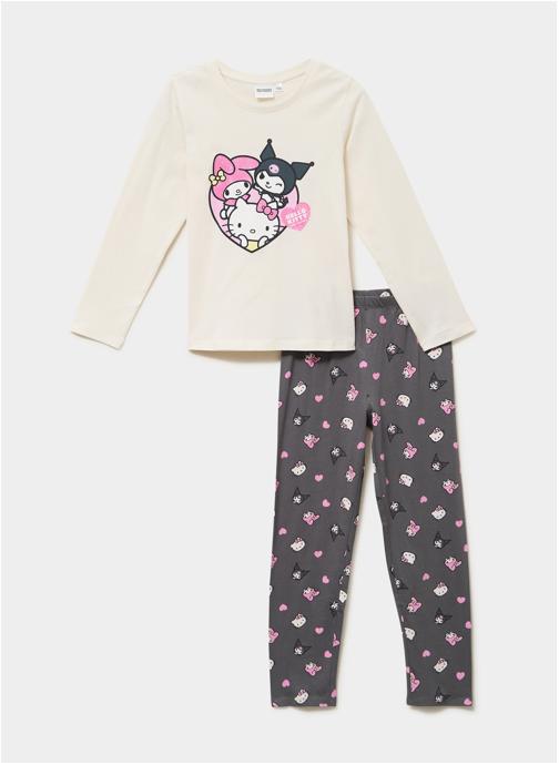 Hello Kitty Combinaisons et grenouillères PYJLKITTY_COEUR fille blanc