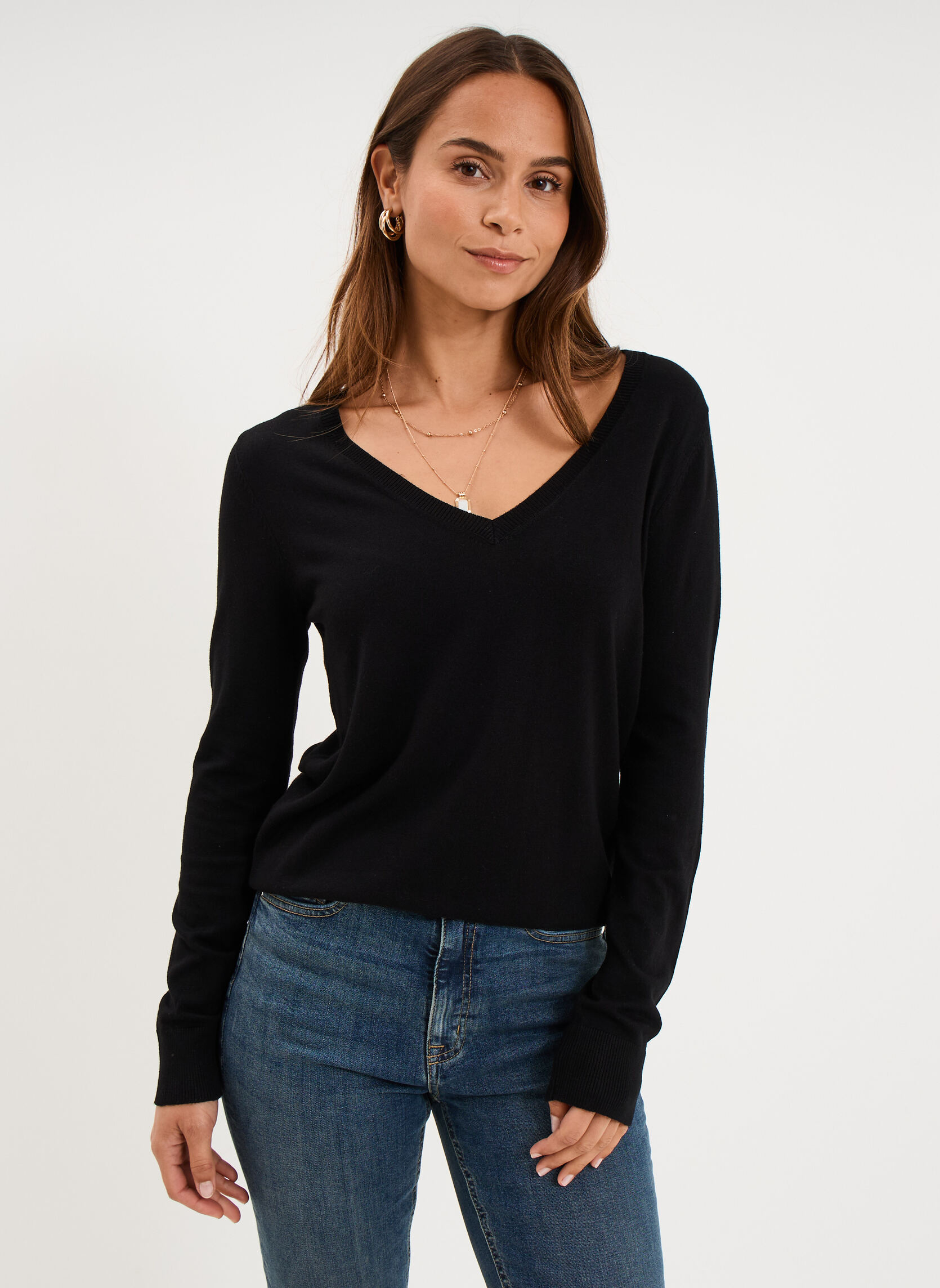 Pulls LHA3_MICHELLE25 femme noir La Halle Pulls LHA3_MICHELLE25 femme noir Noir